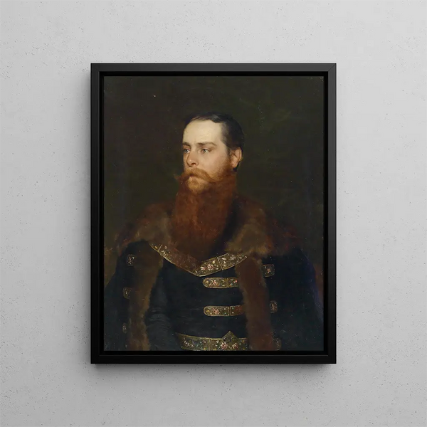 Portrait Painting of Count Arthur Berchtold - Eugen von Blaas — framed artwork on a wall