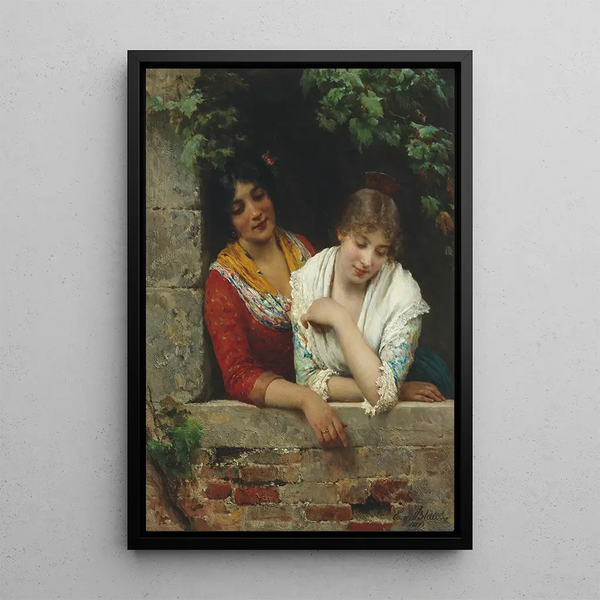 Dreamers - Eugen von Blaas — framed artwork on a wall