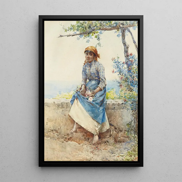 Popolana - Eugen von Blaas — framed artwork on a wall