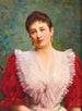 Portrait of Olga Sardegna Daverio - Eugen von Blaas — artwork view