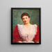 Portrait of Olga Sardegna Daverio - Eugen von Blaas — framed artwork on a wall
