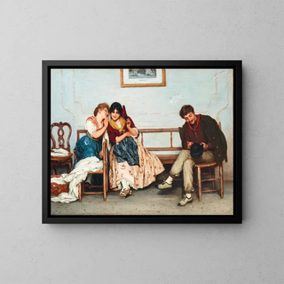 Secrets - Eugen von Blaas — framed artwork on a wall