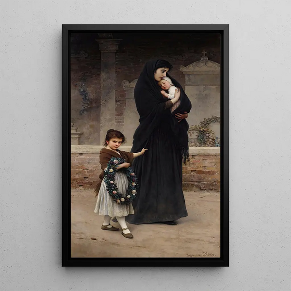 L'amour vit toujours - Eugen von Blaas — framed artwork on a wall