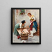 Sharing the News - Eugen von Blaas — framed artwork on a wall