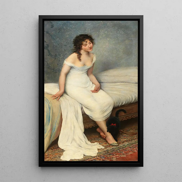 The Awakening - Eugen von Blaas — framed artwork on a wall