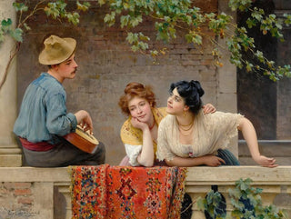 The Mandolin Player - Eugen von Blaas — artwork view