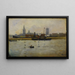 Boats in the Port - Eugène Chigot — framed artwork on a wall