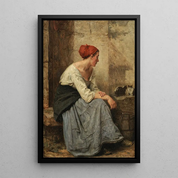 Contemplation - Eugène Feyen — framed artwork on a wall
