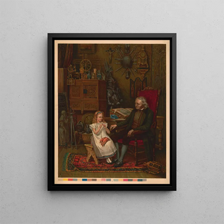 La petite Nell et son grand-père - Eugène Meeks — framed artwork on a wall