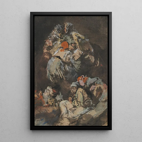 Figures - Eugenio Lucas Velázquez — framed artwork on a wall