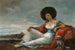 Maja with a Little Dog - Eugenio Lucas Velázquez — artwork view
