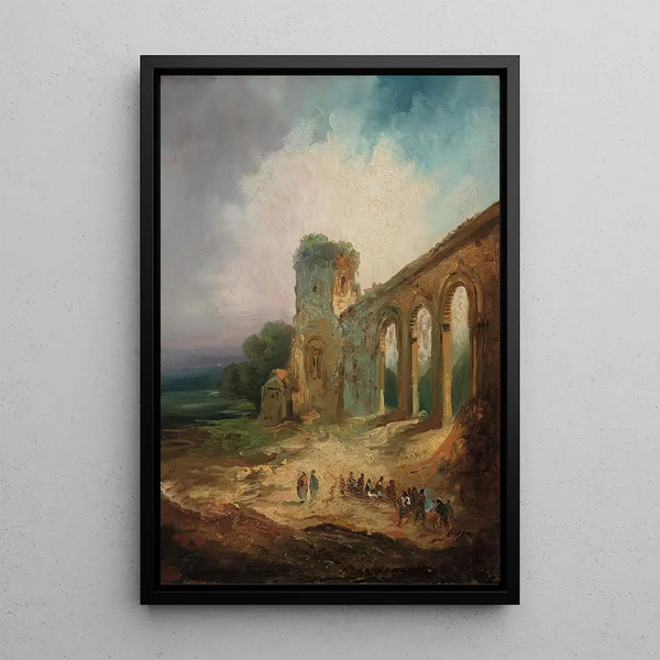 Ruins - Eugenio Lucas Velázquez — framed artwork on a wall