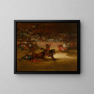 Sangre dans la fête - Eugenio Lucas Velázquez — framed artwork on a wall