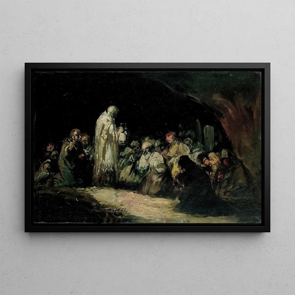 La communion - Eugenio Lucas Velázquez — framed artwork on a wall