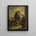 Vendeurs d'eau avec un âne - Eugenio Lucas Velázquez — framed artwork on a wall