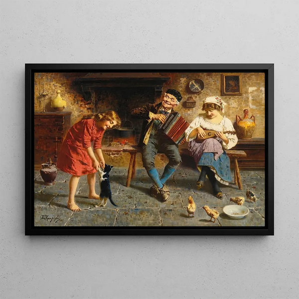 A Vintage Melody - Eugenio Zampighi — framed artwork on a wall