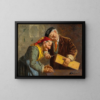 Can You Guess - Eugenio Zampighi — framed artwork on a wall