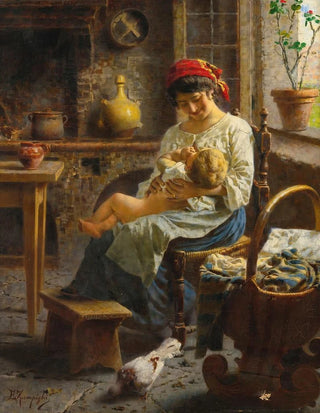 The Happy Mother - Eugenio Zampighi — artwork view