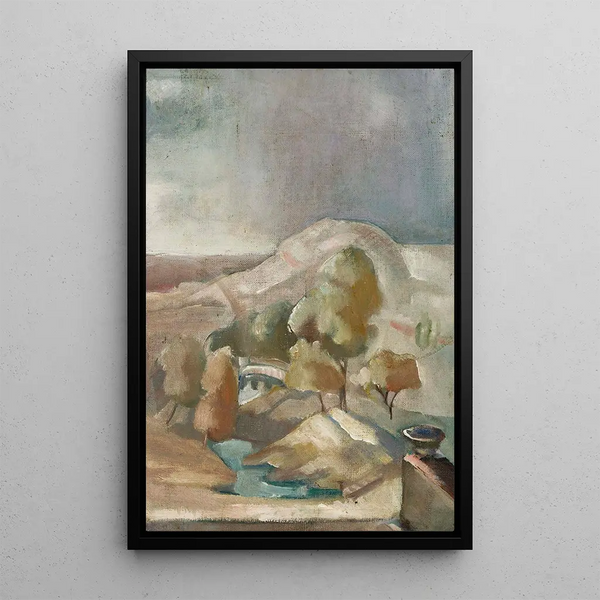 Landscape Painting - Eugeniusz Zak — framed artwork on a wall