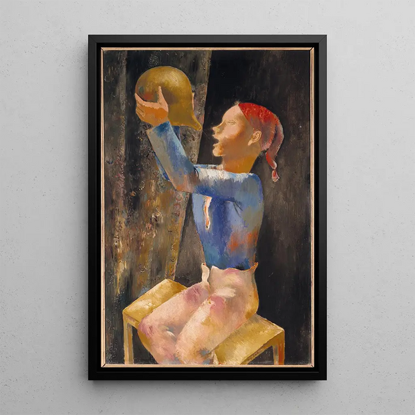 The Young Drinker - Eugeniusz Zak — framed artwork on a wall