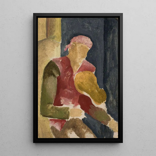 a man playing guitar - Eugeniusz Zak — framed artwork on a wall