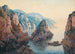 Calanques near Bougie in Algeria - Eugène-François-Adolphe Deshayes — artwork view