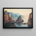 Calanques near Bougie in Algeria - Eugène-François-Adolphe Deshayes — framed artwork on a wall
