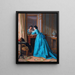 in front of the mirror - Eugène Accard — framed artwork on a wall