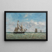 Fishing boats in front of Trouville - Eugène Boudin — framed artwork on a wall