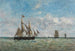 Fishing boats in front of Trouville - Eugène Boudin — artwork view