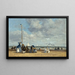 Beach at Trouville - Eugène Boudin — framed artwork on a wall