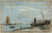 Beach with fishing boats - Eugène Boudin — artwork view