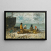 Berck, the beach - Eugène Boudin — framed artwork on a wall