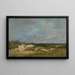 Berck, the dunes in stormy weather - Eugène Boudin — framed artwork on a wall
