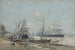 Bordeaux Three-Masts in the port - Eugène Boudin — artwork view