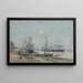 Bordeaux Three-Masts in the port - Eugène Boudin — framed artwork on a wall