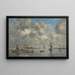 Camaret, the estuary - Eugène Boudin — framed artwork on a wall