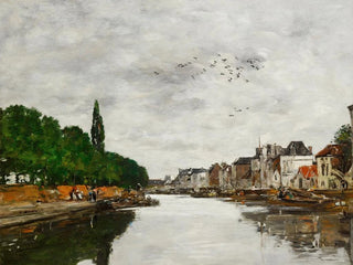 Canal aux environs de Bruxelles - Eugène Boudin — artwork view