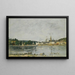 Caudebec-en-Caux, the Seine Quay - Eugène Boudin — framed artwork on a wall