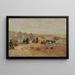 Deauville Beach Scene - Eugène Boudin — framed artwork on a wall