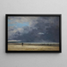 Deauville painting, low tide - Eugène Boudin — framed artwork on a wall