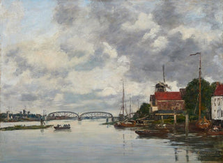 Pont de Dordrecht sur la Meuse - Eugène Boudin — artwork view