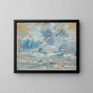 Effects of Clouds at Sea - Eugène Boudin — framed artwork on a wall