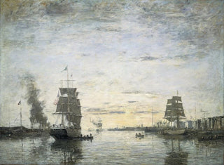 Entry of the port, Le Havre - Eugène Boudin — artwork view