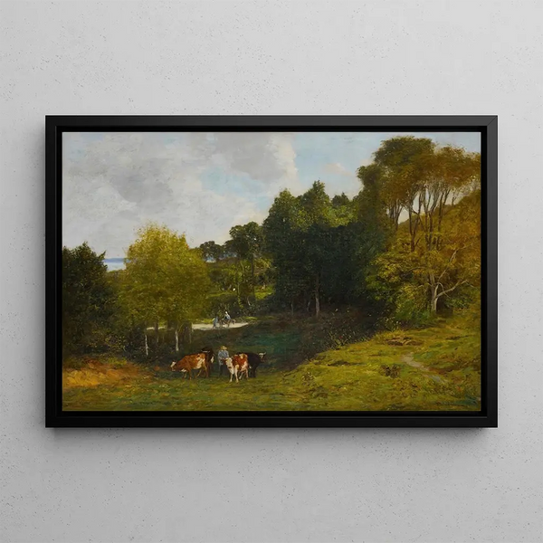 Environs de Honfleur - Eugène Boudin — framed artwork on a wall