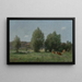 Environs d'Honfleur pasture - Eugène Boudin — framed artwork on a wall