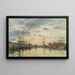 Fécamp painting, the basin at sunset - Eugène Boudin — framed artwork on a wall