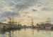 Fécamp painting, the basin at sunset - Eugène Boudin — artwork view