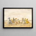 Figures sur la plage de Trouville - Eugène Boudin — framed artwork on a wall
