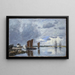 Fishing boats at Kerhor - Eugène Boudin — framed artwork on a wall